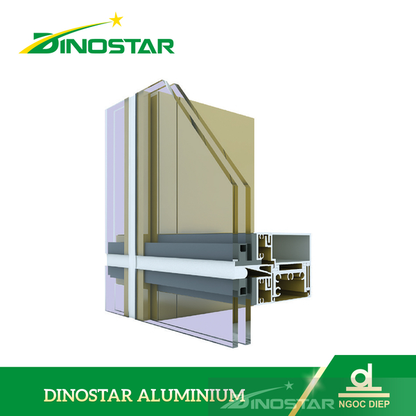 Mặt dựng hệ ND-XF65 - Nhôm Dinostar - Công Ty Cổ Phần Nhôm Ngọc Diệp