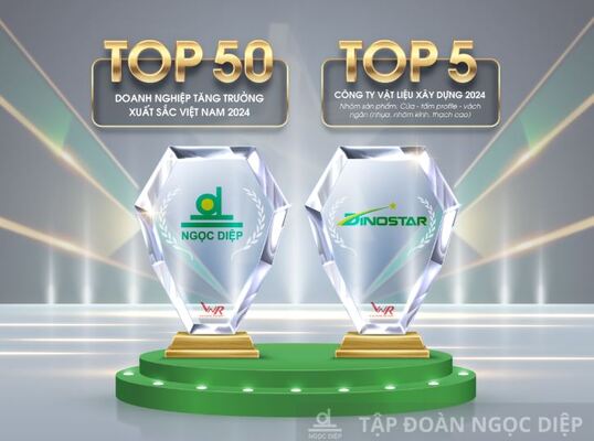 TOP 50 doanh nghiệp tăng trưởng xuất sắc Việt Nam 2024 - Nhôm Dinostar - Công Ty Cổ Phần Nhôm Ngọc Diệp