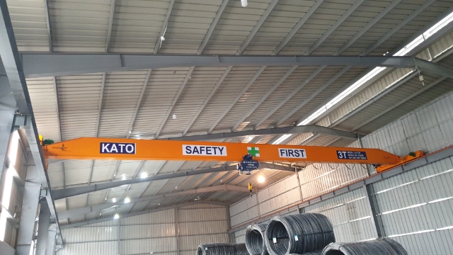Cầu trục dầm đơn 3 tấn x 18 mét - Thiết Bị Nâng Hạ Kato - Công Ty TNHH Kỹ Thuật Và Thiết Bị Kato