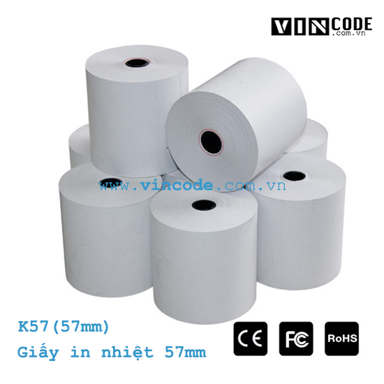 Giấy in nhiệt 57mm - Thiết Bị Mã Vạch Nam Bình Xương - Công Ty TNHH Nam Bình Xương