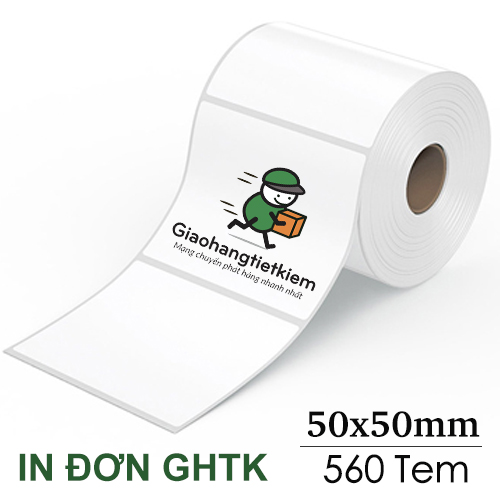 GIấy in tem vận đơn 50x50 GHTK - Thiết Bị Mã Vạch Nam Bình Xương - Công Ty TNHH Nam Bình Xương