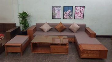 Sofa gỗ nguyên khối - Công Ty CP Nội Thất Goxin