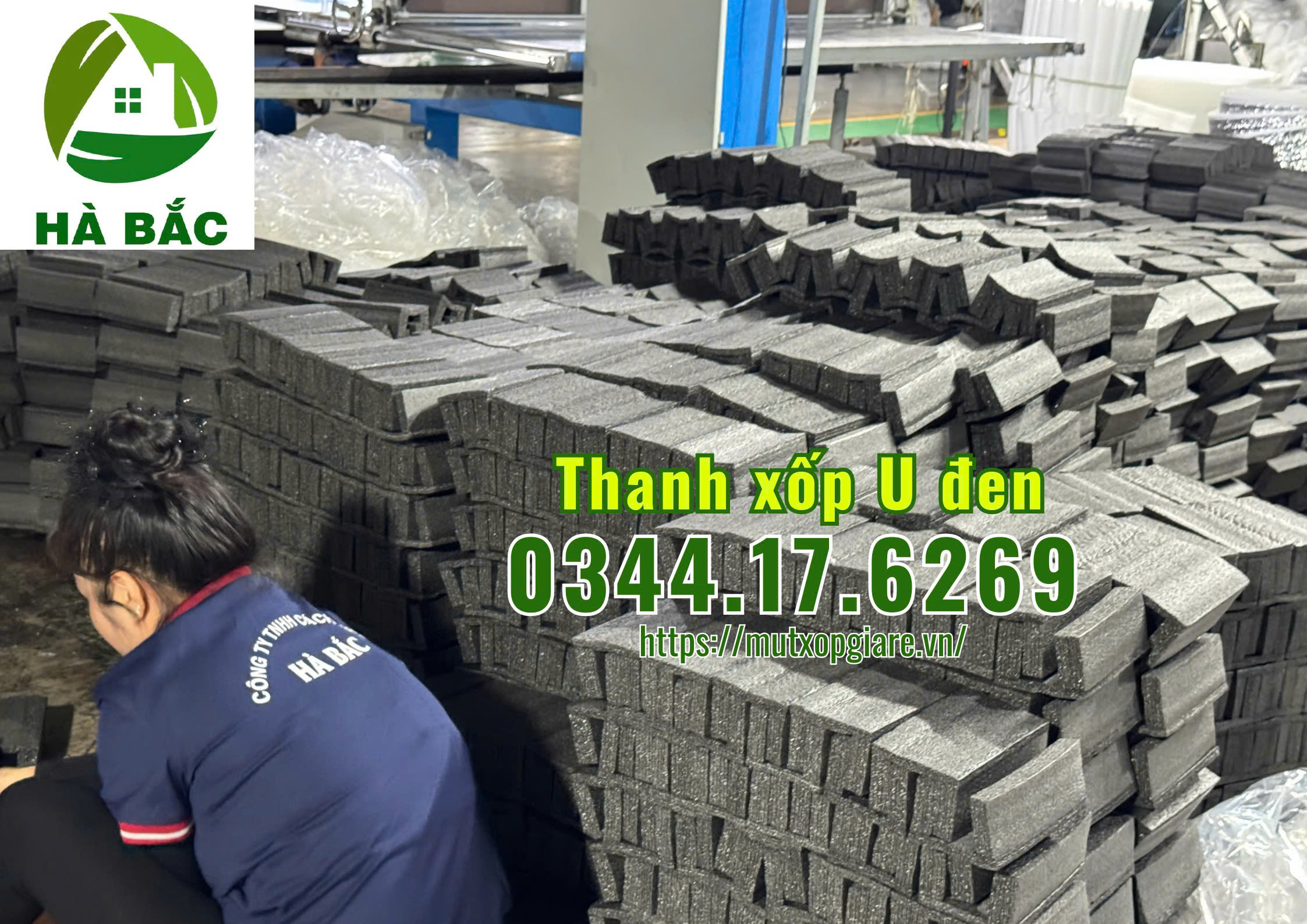 Thanh xốp U đen