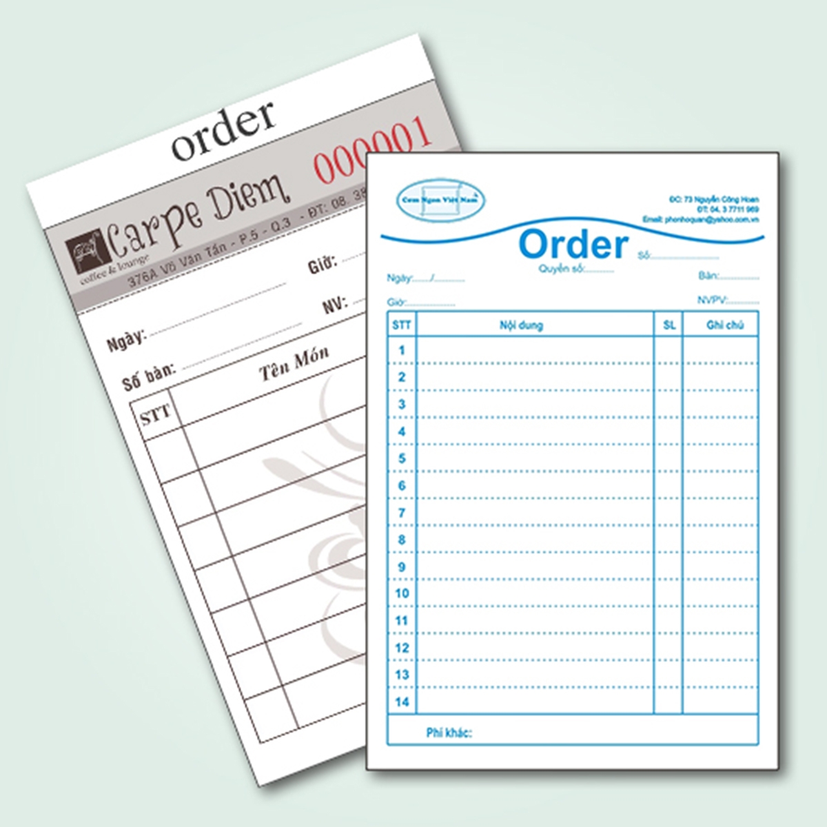 In quyển Order - In Lam Sơn - Công Ty TNHH MTV In Lam Sơn GL