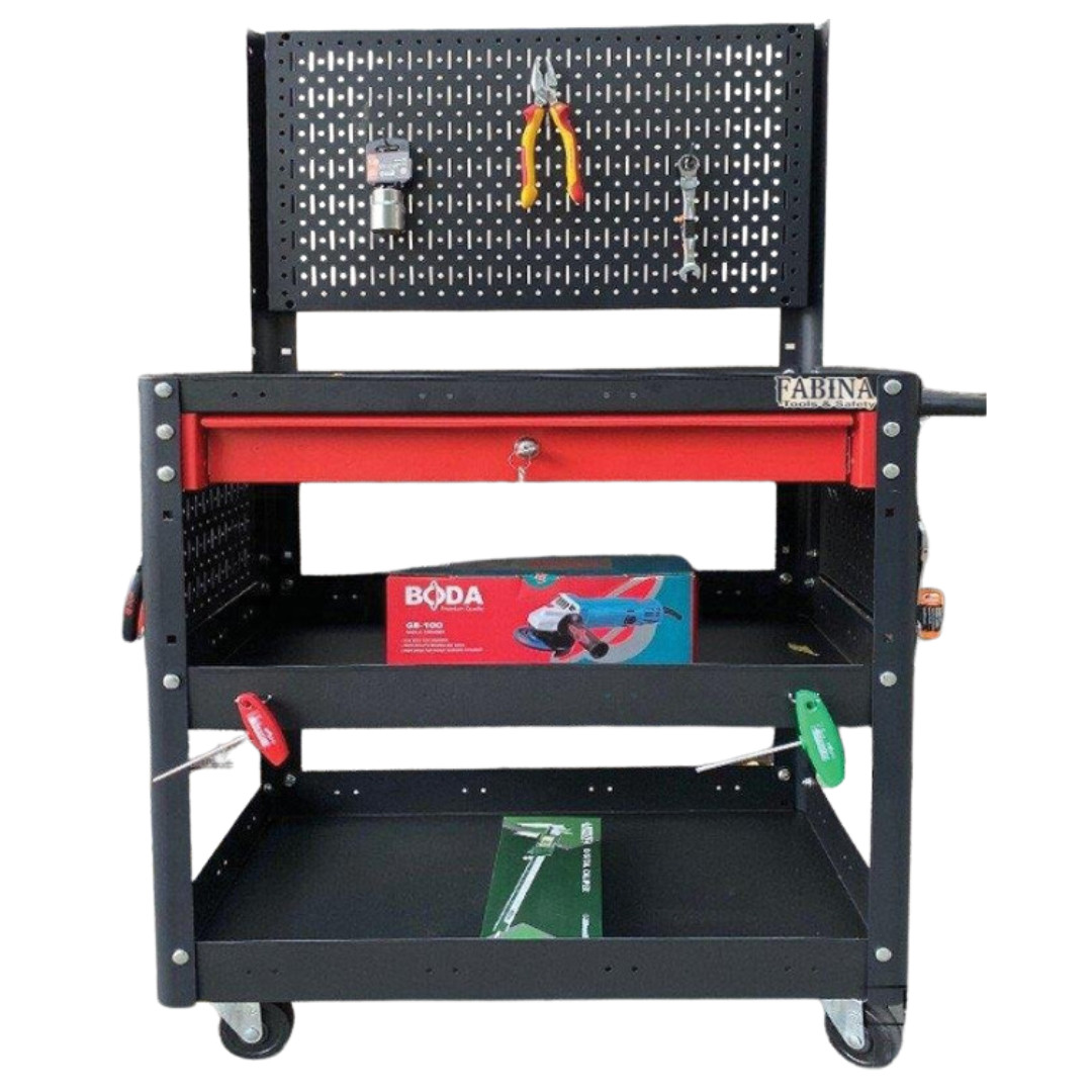 Kệ thép di động đa năng màu đen 1 hộc kéo