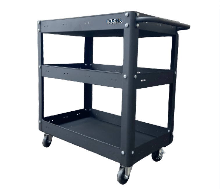 Xe đẩy 3 tầng màu đen