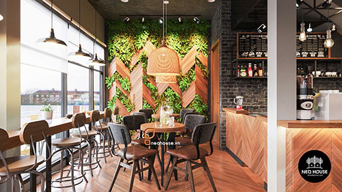 Thiết kế nội thất quán cafe - Kiến Trúc Xây Dựng NEOHOUSE - Công Ty Cổ Phần Kiến Trúc Xây Dựng NEOHOUSE