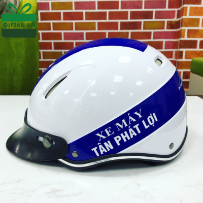 Mũ bảo hiểm nửa đầu có lỗ in logo - Quà Tặng Hà Thành - Công Ty TNHH Quà Tặng Hà Thành