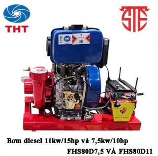 Bơm PCCC động cơ Diezel STE FHS80D7.5 7.5kw - Máy Bơm Nước Thuận Hiệp Thành