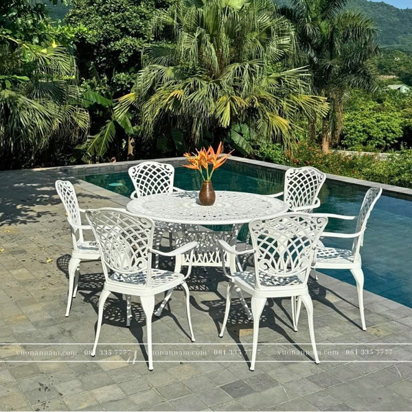 Bàn ghế ngoài trời nhôm đúc - Công Ty TNHH TM DV XNK Nam An