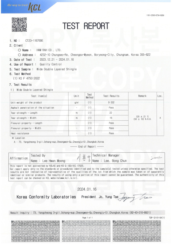 Cana - Test Report