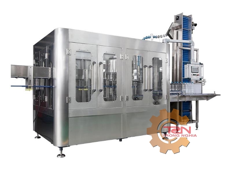 Dây chuyền chiết rót nước giải khát đóng chai PET