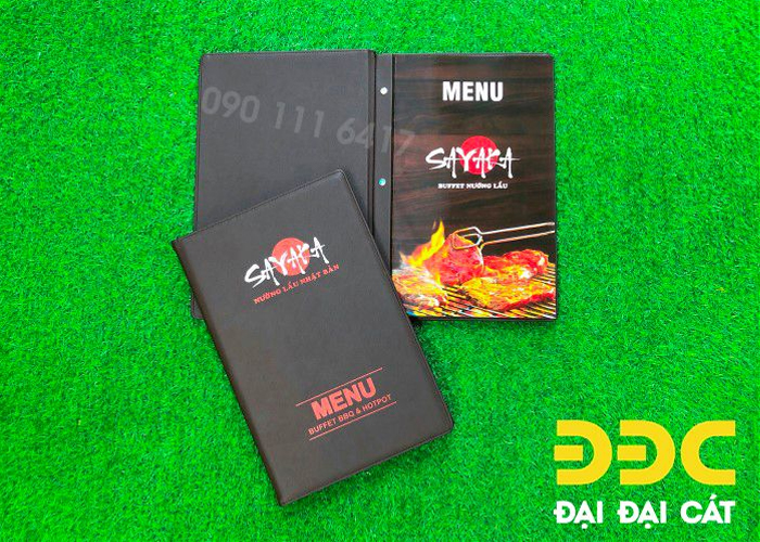 Bìa menu da bắt vít