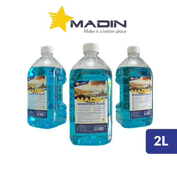 Nước rửa kính ô tô Madin Windshield Fluid 2L - Phụ Gia Ô Tô Madin Chem - Công Ty Cổ Phần Madin Chem