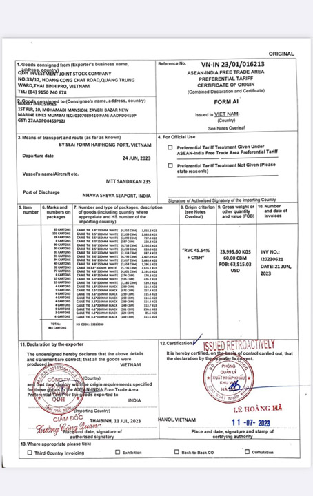 AIFTA - Dây Rút Nhựa QDH - Công Ty Cổ Phần Đầu Tư QDH