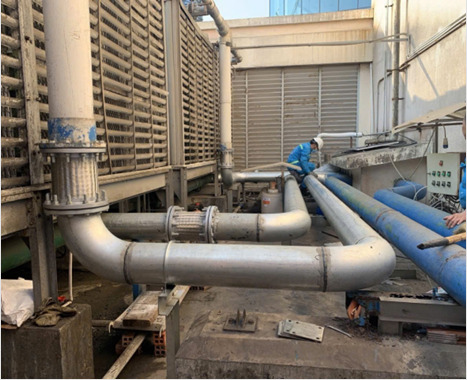 Thi công đường ống hệ Cooling Tower - Thiết Bị Gas Kangan - Công Ty TNHH Kangan Engineering