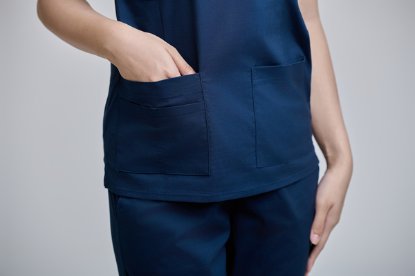Bộ scrubs bác sĩ nam/nữ xanh than - May Đồng Phục Sao Mai - Công Ty TNHH Thương Mại Sao Mai