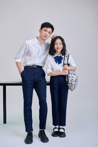 Quần đồng phục học sinh cấp 3 xanh than - May Đồng Phục Sao Mai - Công Ty TNHH Thương Mại Sao Mai