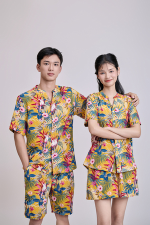 Set đồ bộ đi biển Hawaii - May Đồng Phục Sao Mai - Công Ty TNHH Thương Mại Sao Mai