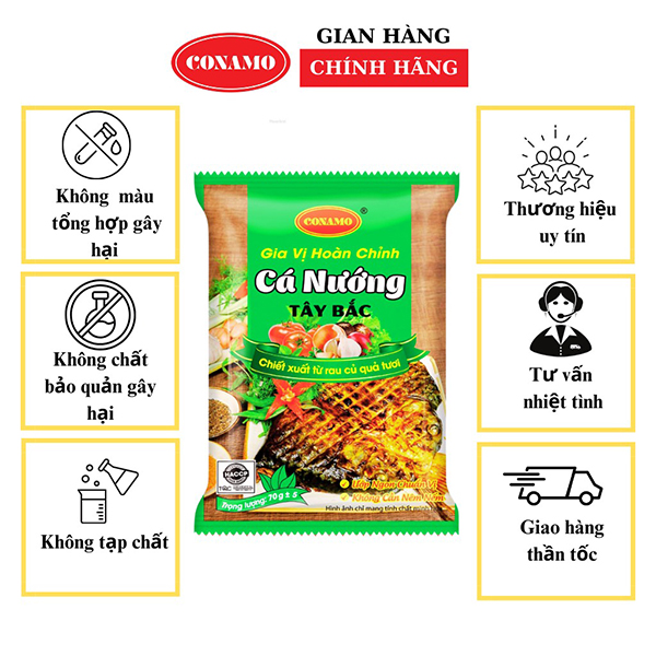 Gia vị hoàn chỉnh cá nướng Tây Bắc - Gia Vị Conamo Việt Nam - Công Ty TNHH Conamo Việt Nam