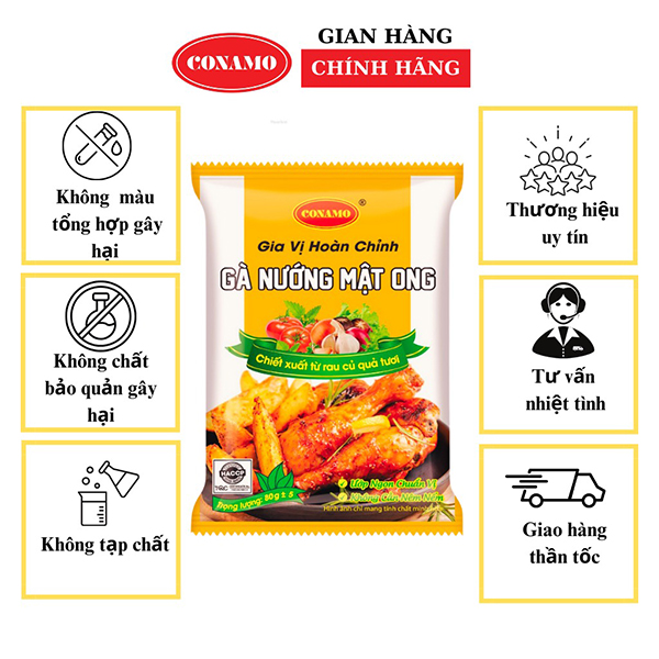 Gia vị hoàn chỉnh gà nướng mật ong - Gia Vị Conamo Việt Nam - Công Ty TNHH Conamo Việt Nam
