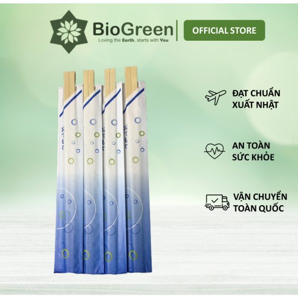 Đũa gỗ tách bọc giấy hở dùng 1 lần