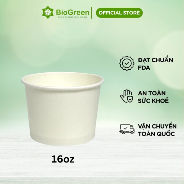 Tô giấy trắng đựng soup, phở, hủ tiếu