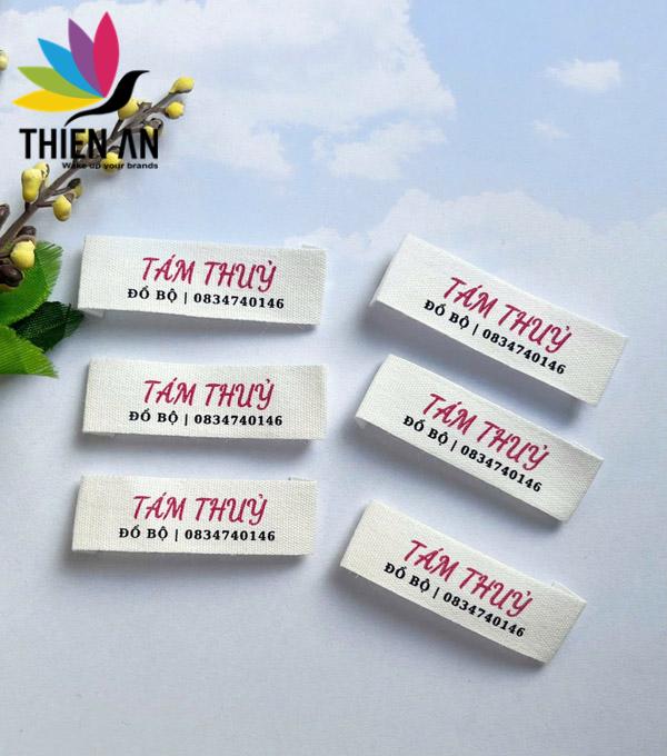 Mác in cotton - Nhãn Mác và Bao Bì Thiên Ân - Công Ty TNHH Nhãn Mác Và Bao Bì Thiên Ân