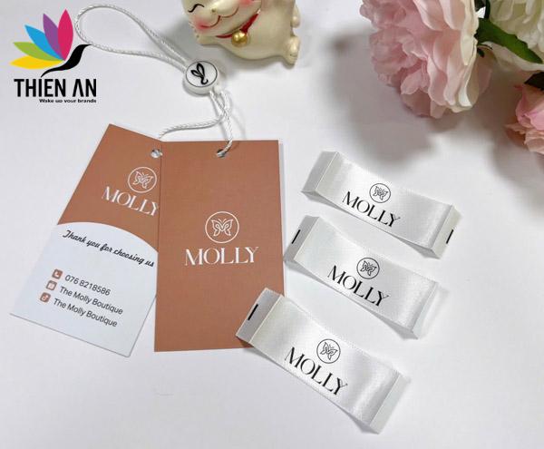 Mác in satin (lụa) - Nhãn Mác và Bao Bì Thiên Ân - Công Ty TNHH Nhãn Mác Và Bao Bì Thiên Ân