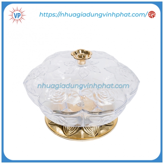 Hộp mứt bông hồng nhỏ xi - Nhựa Gia Dụng Vinh Phát - Công Ty TNHH Một Thành Viên Thương Mại - Sản Xuất Vinh Phát