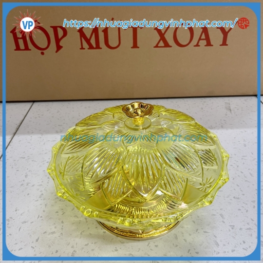 Hộp mứt sen trắng - Nhựa Gia Dụng Vinh Phát - Công Ty TNHH Một Thành Viên Thương Mại - Sản Xuất Vinh Phát