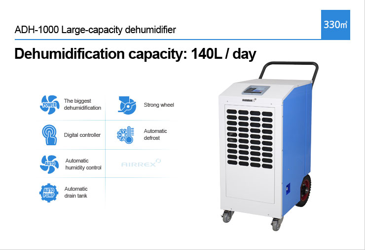 Máy hút ẩm công nghiệp Airrex-ADH-1000 - Điều Hòa Tủ Điện Kura Việt Nam - Công Ty TNHH Kura Việt Nam