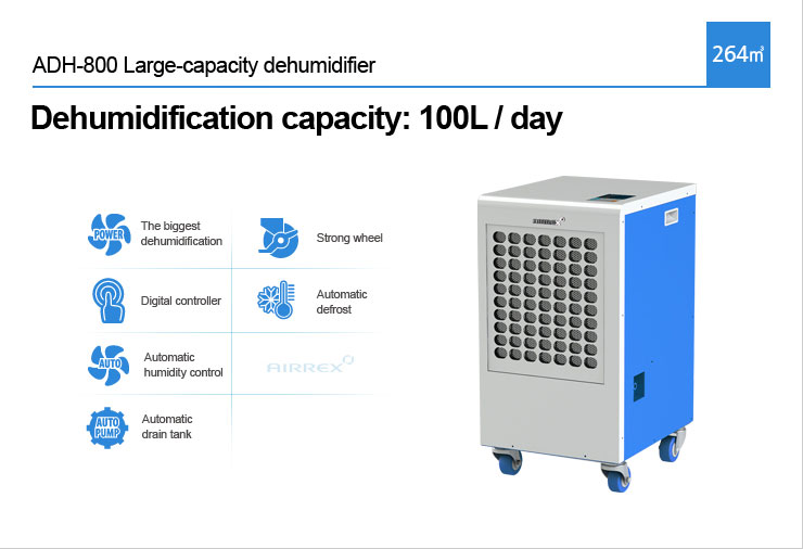 Máy hút ẩm công nghiệp Airrex ADH-800 - Điều Hòa Tủ Điện Kura Việt Nam - Công Ty TNHH Kura Việt Nam