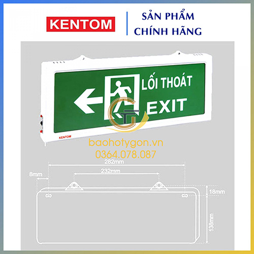Đèn Exit, đèn thoát hiểm Kentom - Bảo Hộ Lao Động Ty Gôn - Công ty TNHH An Toàn Lao Động Ty Gôn