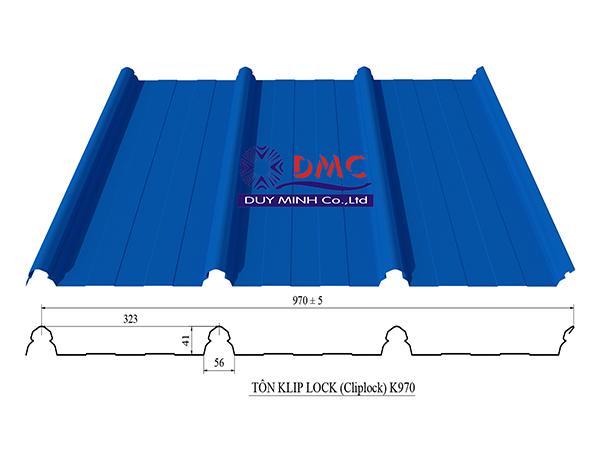 Tôn Kliplock K970 - Tôn Duy Minh - Công Ty TNHH Duy Minh
