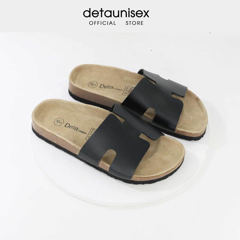 Dép đế trấu chữ H màu đen - Giày Dép Đế Trấu Sức Khỏe Detaunisex - Cơ Sở Sản Xuất Kinh Doanh Giày Dép Đế Trấu Detaunisex