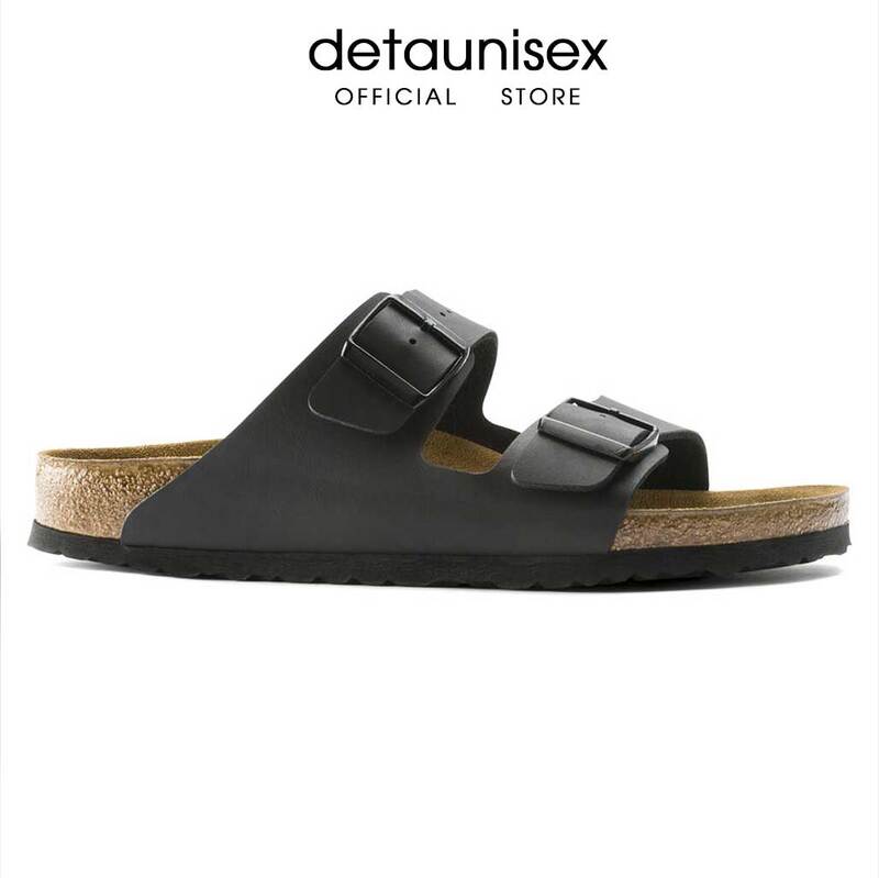 Dép đế trấu da bò 2 khóa màu đen - Giày Dép Đế Trấu Sức Khỏe Detaunisex - Cơ Sở Sản Xuất Kinh Doanh Giày Dép Đế Trấu Detaunisex