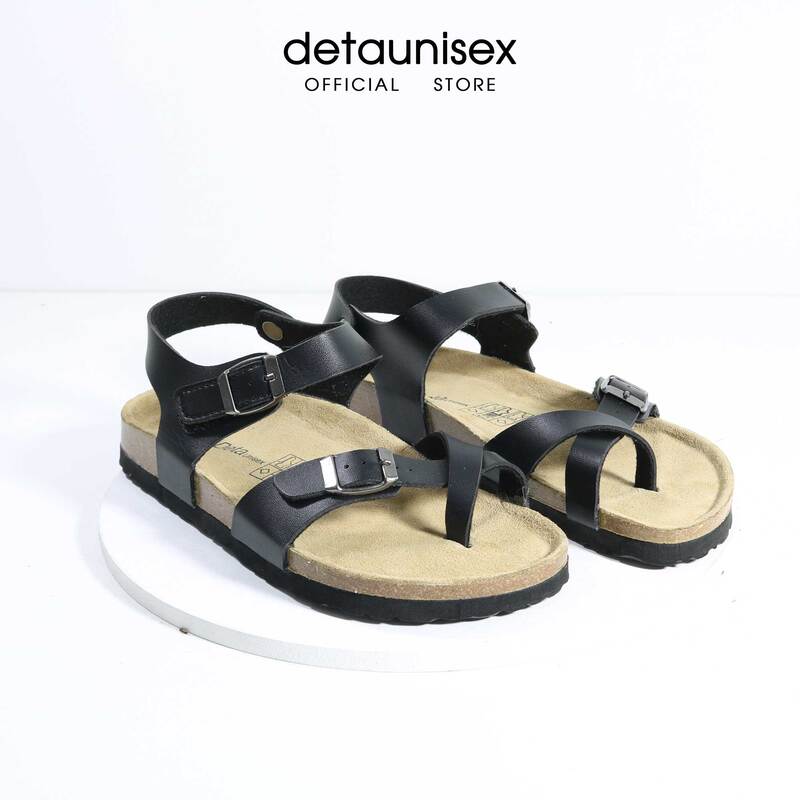 Giày Sandal đế trấu xỏ ngón màu đen - Giày Dép Đế Trấu Sức Khỏe Detaunisex - Cơ Sở Sản Xuất Kinh Doanh Giày Dép Đế Trấu Detaunisex
