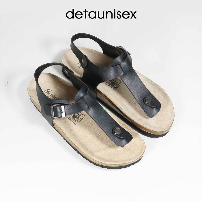 Giày Sandal quai hậu đế trấu kẹp ngón màu đen - Giày Dép Đế Trấu Sức Khỏe Detaunisex - Cơ Sở Sản Xuất Kinh Doanh Giày Dép Đế Trấu Detaunisex
