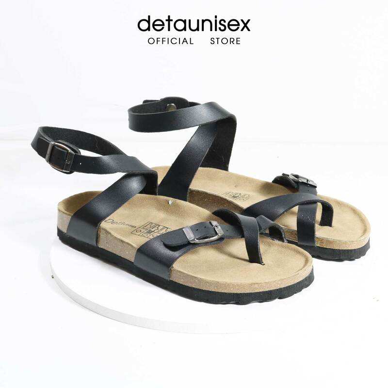 Giày Sandal quai hậu đế trấu xỏ ngón màu đen - Giày Dép Đế Trấu Sức Khỏe Detaunisex - Cơ Sở Sản Xuất Kinh Doanh Giày Dép Đế Trấu Detaunisex