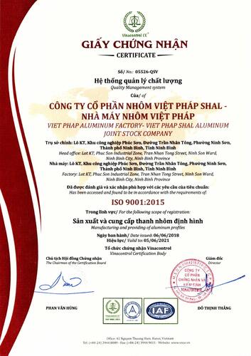  - Công Ty Cổ Phần Nhôm Việt Pháp SHAL - Nhà Máy Nhôm Việt Pháp