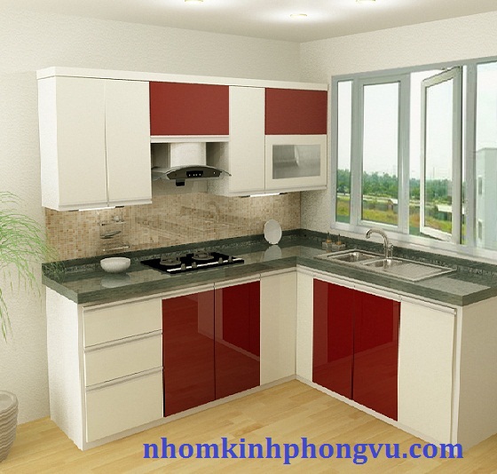 Tủ bếp nhôm kính Aluminium TBNK05