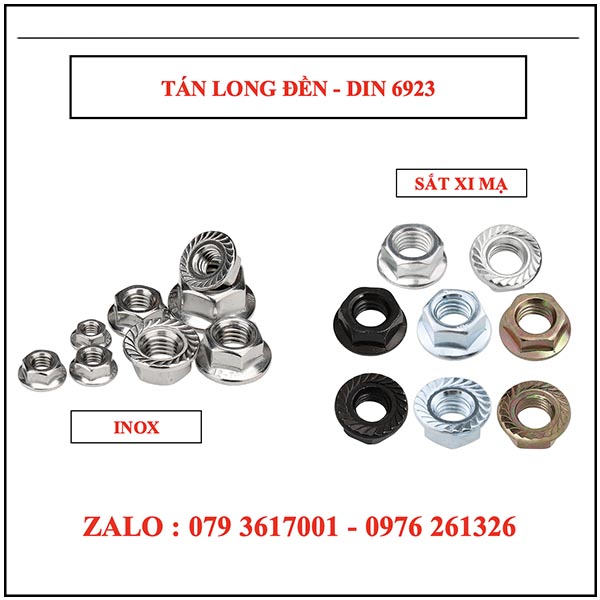Tán long đền - Tán bông DIN6923