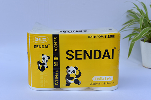 Giấy vệ sinh Sendai vàng lô 9 cuộn - Giấy Vệ Sinh SumPo, SENDAI, TAROKO - Công Ty TNHH Đầu Tư Phát Triển Thương Mại Và Dịch Vụ Đạt Linh Hương