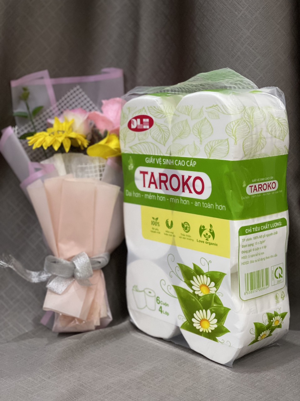 Giấy vệ sinh TAROKO 6 cuộn