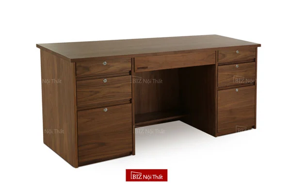 Bàn làm việc gỗ óc chó BLV-02 - BIZ Nội Thất - Công Ty TNHH BIZ Nội Thất