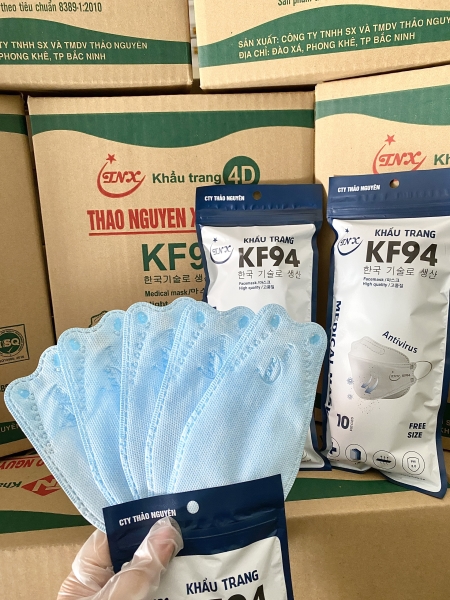 Khẩu trang y tế KF94 - Khẩu Trang Y Tế Thảo Nguyên Xanh - Công Ty TNHH Sản Xuất Và Thương Mại Dịch Vụ Thảo Nguyên