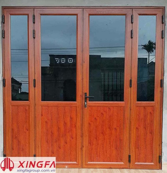 Cửa đi 4 cánh mở quay cánh lệch nhôm EuroVN - Cửa Nhôm Xingfa Glass - Công Ty Cổ Phần Xingfa Glass Việt Nam