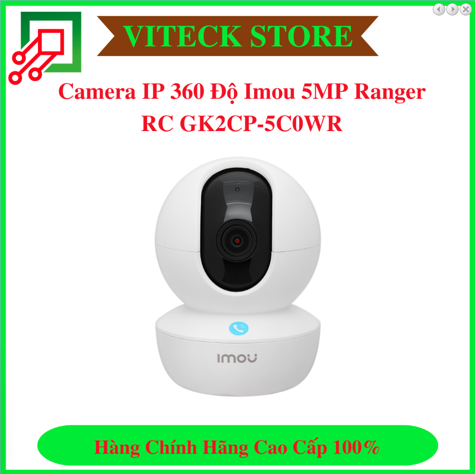 Camera IP 360 độ Imou 5MP Ranger RC GK2CP-5C0WR - Theo đối tượng chuyển động - Thiết Bị An Ninh An Toàn VITECK - Công Ty TNHH Giải Pháp Công Nghệ VITECK