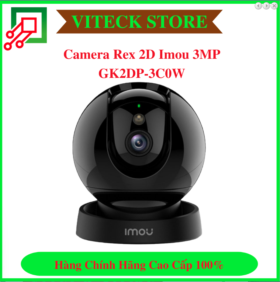 Camera thông minh Rex 2D Imou 3MP GK2DP-3C0W - Khả năng ghi nhớ 6 vị trí ưa thích, tự động xoay theo hành trình - Thiết Bị An Ninh An Toàn VITECK - Công Ty TNHH Giải Pháp Công Nghệ VITECK